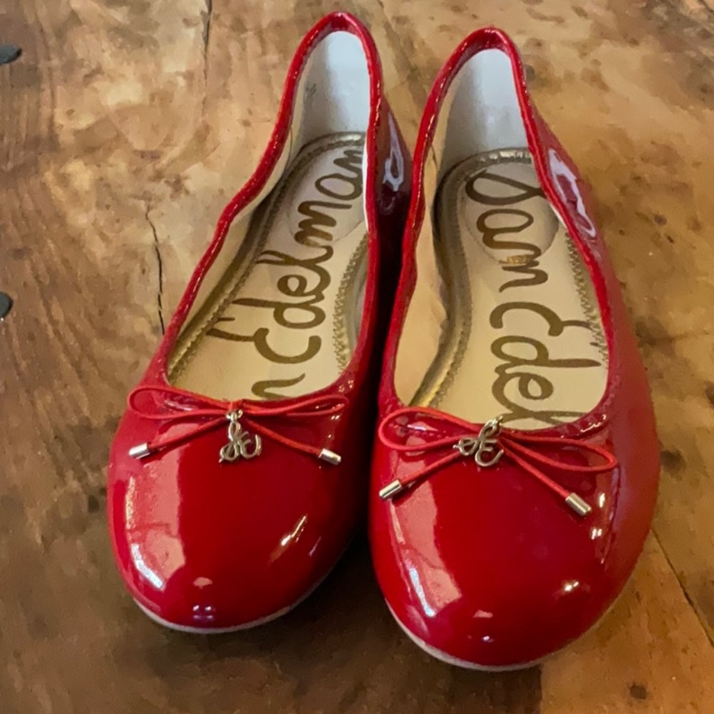 Sam Edelman Red Patton ballet shoes